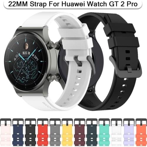 22mm Watch Strap For Samsung Galaxy Watch 3 45mm/46mm/Amazfit GTR 47mm Silicone Bracelet Wristband For Huawei GT 2 Pro/46mm/42mm