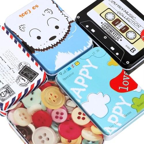 Home Supplies For Jewelry Kids` Toy Card Cash Paper clip Metal Box Case Mini Cute Cartoon Tin Home Storage Box Organizer