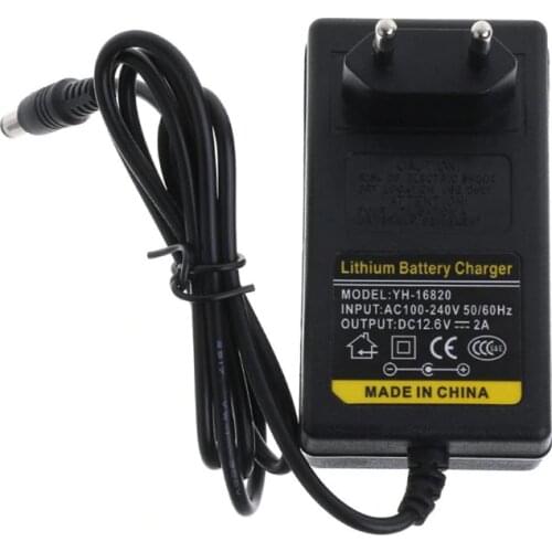 12.6V DC 1A Battery Charger Intelligent Lithium Li-on Power Adapter EU US Plug Transformer