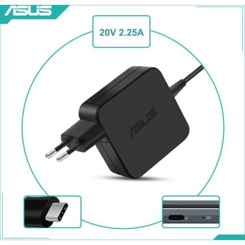 20V 2.25A Type-C AC Adapter Laptop Charger For Asus C302CA C302C C302 C101PA C213SA C213S C213 C523NA C523N USB-C Cargador