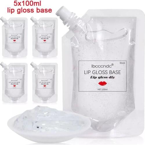 500ml Clear Lip Gloss Base Gel Lip Glaze Material Odorless Moisturizing Lipgloss Base for DIY Lip Gloss Wholesale