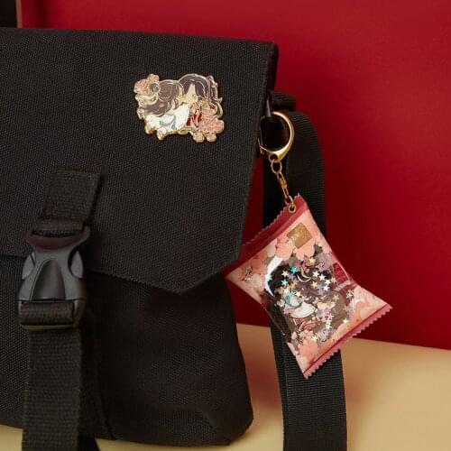 Anime Tian Guan Ci Fu Hua Cheng Xie Lian Inflatable Candy Acrylic Keychain Badge Button Brooch Pins Pendant Keyrings Xmas Gifts