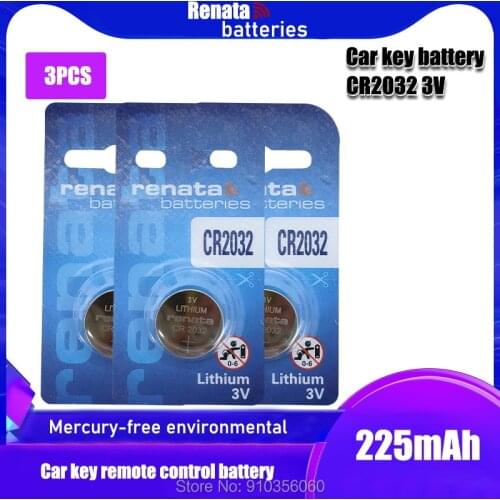 3pcs new battery for RENATA cr2032 3v button cell coin batteries for watch computer cr 2032 ECR2032 DL2032 For Toys Watches
