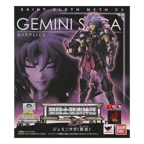 Free shipping Bandai Saint Seiya Cloth Myth Specters Surplice EX 2.0 Resurrection black Gemini Saga Action F