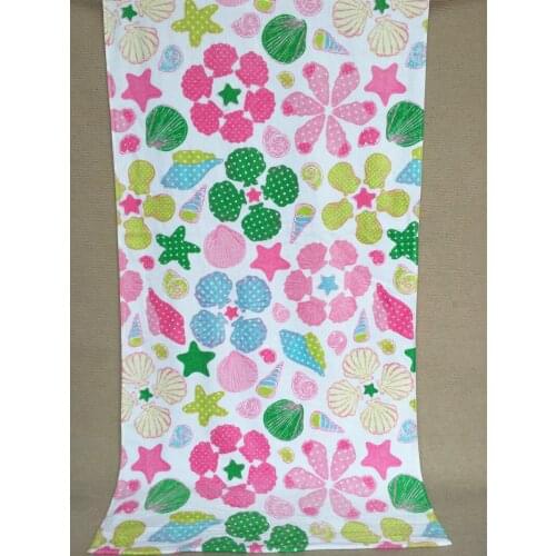 Free shipping 75*150cm Cartoon Colorful Shell Towels baby bath towel Children Beach Bath Towel Cartoon Children Cover