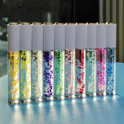 Vendor Private Label Custom Nude Lipgloss Lip Plumper Base Moisturizer Oil Wholesale Vegan Clear Flower Lip Gloss