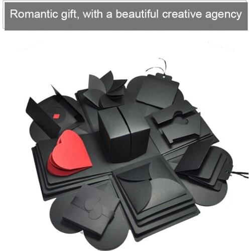 Valentines Day DIY Surprise Love Explosion Box Gift Explosion Propose Props Photo Album Scrapbook Anniversary Gift Photo Album
