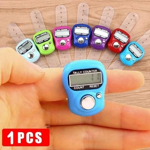 Mini Electronic 6 Digits Digital Counter Lcd Portable Random Hand Color Operated for Kitchen Tally Tool