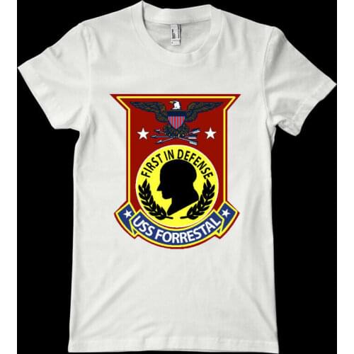Navy Aircraft Carrier USS Forrestal CVA 59 T-Shirt. Good Quality Cotton O-Neck Short Sleeve Mens T Shirt New S-3XL
