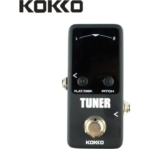 KOKKO FTN2 Chromatic Guitar Tuner Pedal with True Bypass, Black Stompbox for music instruments Guitar Parts Accessories