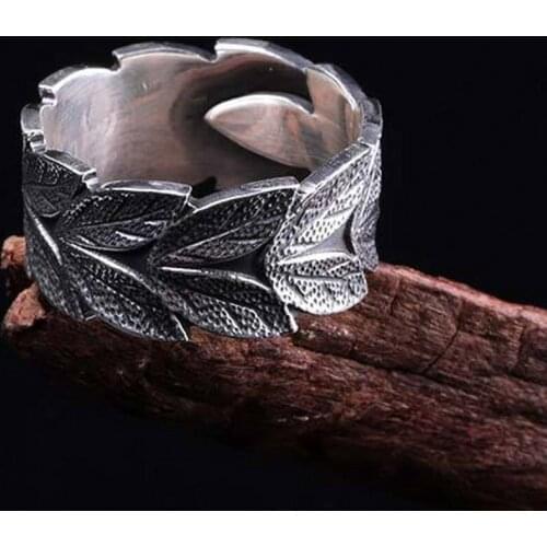 BOCAI New 100% real s999 silver jewelry handmade heart sutra, good luck new mens and womens rings