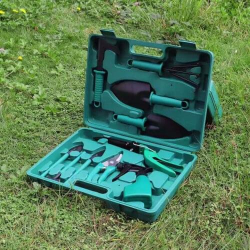 Garden Tools Set 10 Pcs Stainless Steel Garden Tool Kit with Carrying Case Heavy Duty Gardening Work Set Gardening Gifts