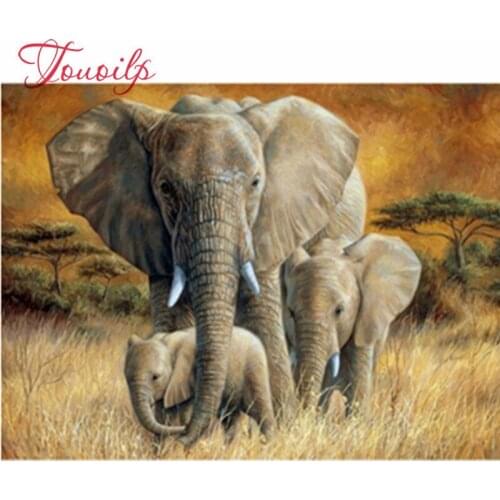 Kits de broderie 5D bricolage | Peinture diamant, carré complet/rond, éléphant, diamants, décorations d'animaux, cadeau pour la