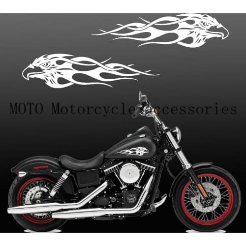 Motorcycle decals Flame Eagle Fuel Tank Decal Fairing Sticker For Sporter Dyna Touring Softiail 13" Motorcycle Stickers