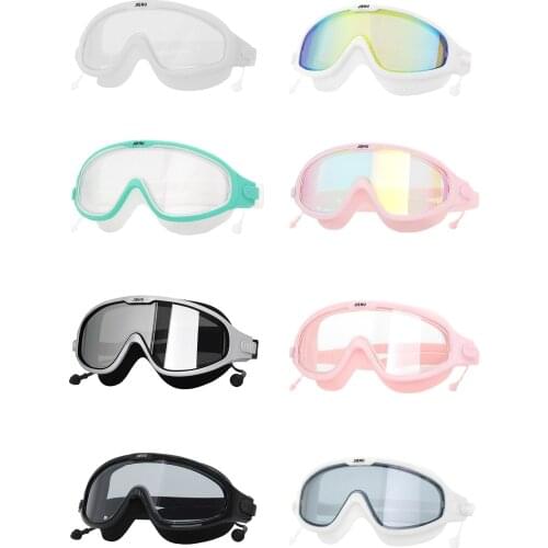 100% UV protection Adult Swimming Goggles Large Frame Waterproof Anti Fog Swim Glasses Beach Eye Mask Men Women
