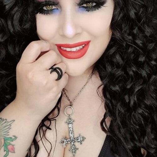 Inverted Cross - Necklace - Goth - Pendant - Gothic - Occult - Dark - Upside Down Cross