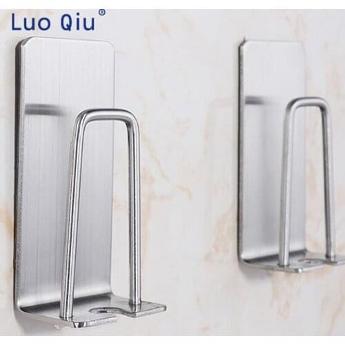Toothbrush Holder Stand Brush Teeth Box Organizer non - Sucker Stainless Steel Decorative Bathroom Accessories 2 pcs/lot