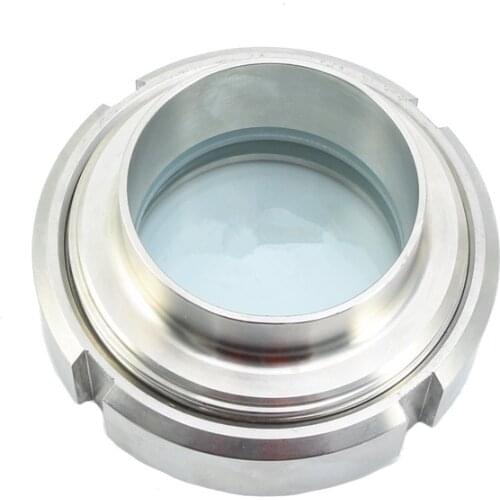 OD 25~159mm Sanitary Stainless Steel 304 Union Goggles Observation Port Mirror Manhole Welding Sight Glass Pipeline Mirror Roun