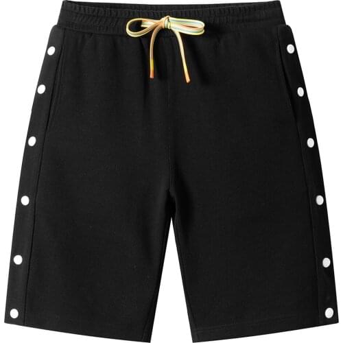 2021 New Summer Casual Running Cotton Button Shorts Men Sport Jogging Loose Fitness Training Gym Bermudas Beach Shorts Men