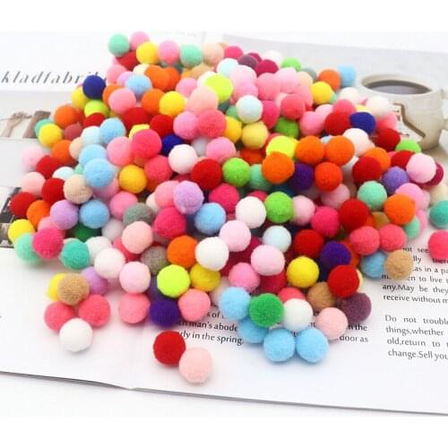 50g/batch Mixed Soft Round Fluffy Pompom Children DIY Toy Wedding Christmas Decoration Handmade 8mm 10mm/15mm/20mm/25mm/30mm