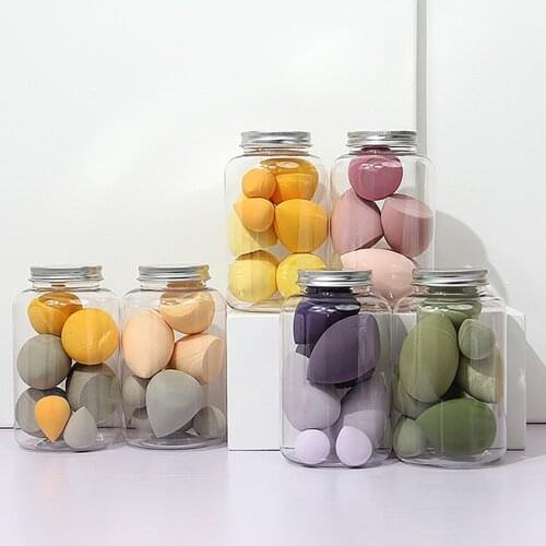 Different Sizes Makeup Sponge Dry&Wet Use Cosmetic Puff Sponge maquiagem Foundation Powder Blush Beauty Tools with Storage Box