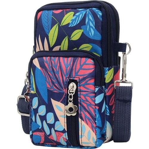 Womens Canvas Crossbody Bag 2021 Korean New Fashion One Shoulder Slanting Mobile Phone Zero Purse Bag Sports Leisure Arm Bag