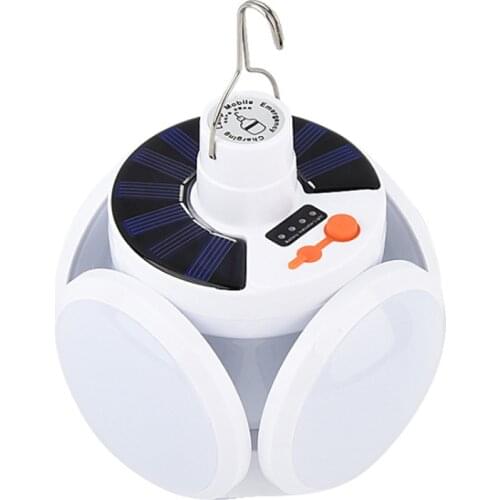 Solar Bulb Light USB Rechargeable Outdoor Lighting Night Market Booth LED Camping Tent Emergency Light Suspended Five-Speed Dimm