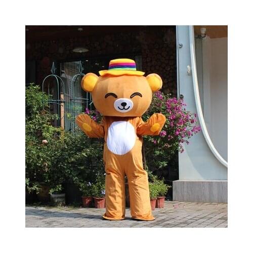 Smart Cute Bear Mascot Costume Janpan Rilakkuma Mascot Halloween Party Dress for Christmas Cosplay Costumes Carnival