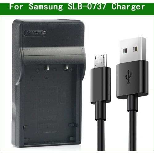 LANFULANG SLB-0737 0837 Digital Camera Battery Charger for Samsung Digimax L50 L60 L700 L73 L80 NV3 NV5 NV7 i5 i6 i70 i50 MP3
