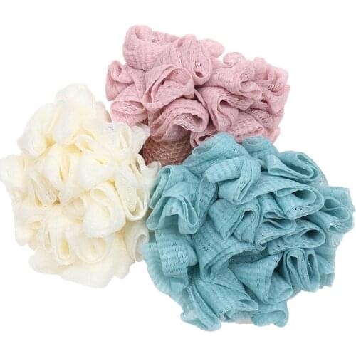 Ice Cream Shower Mesh Foaming Sponge Exfoliating Scrubber Bath Ball Body Cleaner Easily clean and quick dry
