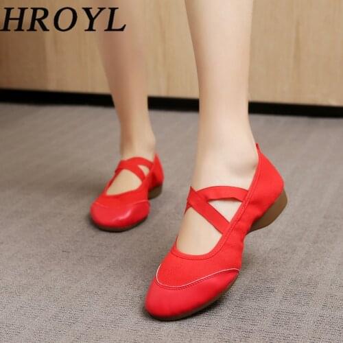 Square Heel Character Jazz Dance Shoes Woman Soft Rubber Sole Outdoor Women Dance Shoes