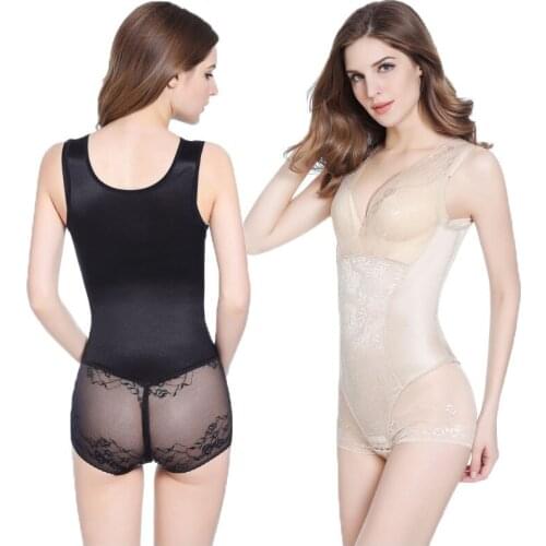 Women Floral Lace Shapewear Tummy Suit Control Underbust Women Body Shaper Slimming Underwear Vest Bodysuits Jumpsuit