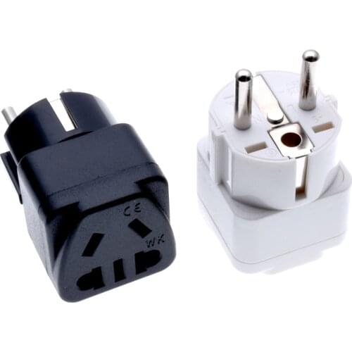 1PCS EU Travel Plug 2 IN 1 EU European To Chinese Universal AU 2 Pin Universal Travel Adapter Plug Converter Socket Small Plug