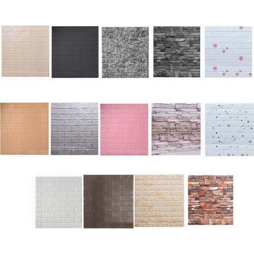10 Pcs 3D Wall Stickers Self-Adhesive Imitation Brick Sticker Bedroom Decoration Waterproof Paper Brick Stone Wallpaper Hot Sale