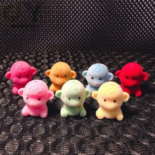 10 Pcs Cute Monkey Toys Plush Key Chains For Bags Birthday Gift DIY Necklace Earring Home Decoration