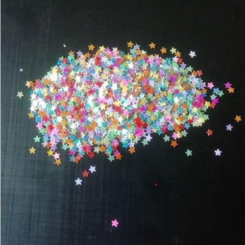 100g 3mm Solid Star Shape PVC Sequin Glitter Sparkle for Acrylic UV nail, Nail Art Paillettes Decoration Slime Diy Supplies