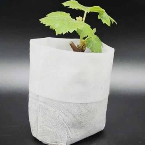 100pcs Non-woven Fabric Seeding Nursery Bags Nursery Pots Seedling Raising Bags Fabrics Nursery Pots Garden Supplies plantas