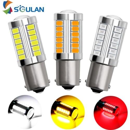 2pcs 5630 33SMD 1156 ba15s 1157 bay15d bau15s Car Led Bulb Aluminous Lens Motorcycle Daytime running light Turn Signal Light 12V