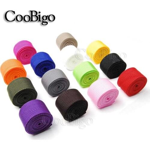 25MM 100 Yards/lot Colorful Polypropylene PP Webbing/Bias/Ribbon Bag Belt Strap Garments Diy Crafts Accessories