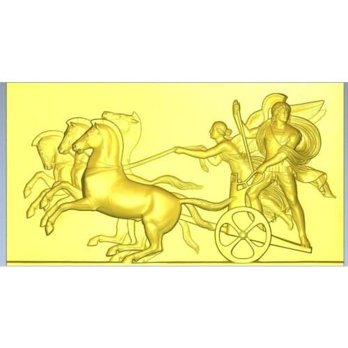 3d model relief for cnc in STL file format roman_war_chaliot