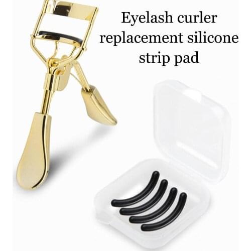 4pcs Black Replacement Eyelash Curler Refill Silicone Styling Pads Tools Curler Replacement Eyelash Pads Curling Makeup B7D7