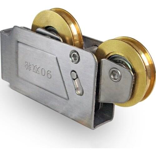 90-Type Sliding Door Plastic Steel Window Pulley Aluminum Alloy Brass Wheel Muted Roller House Hardware