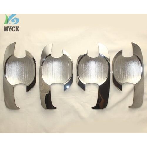 For Toyota Hilux Accessories Chrome Door Handle Insert Bowl For Toyota Hilux Vigo 2005 2006 2007 2008 2009-2010 Auto Part