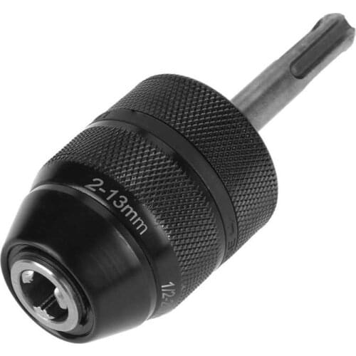 Keyless SDS Drill Chuck 2-13mm Capacity Metal Keyless Lathe Drill Chuck Converter with SDS Adapter Accessories