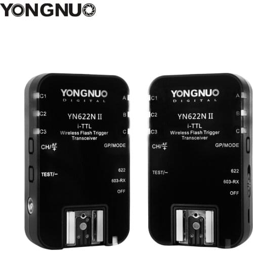 YONGNUO Wireless TTL Flash Trigger YN622N II with High-speed Sync HSS 1/8000s for Nikon Camera