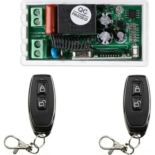 220 v 1 ch RF wireless remote control switch 1 receiver+2 transmitter 2016 new style