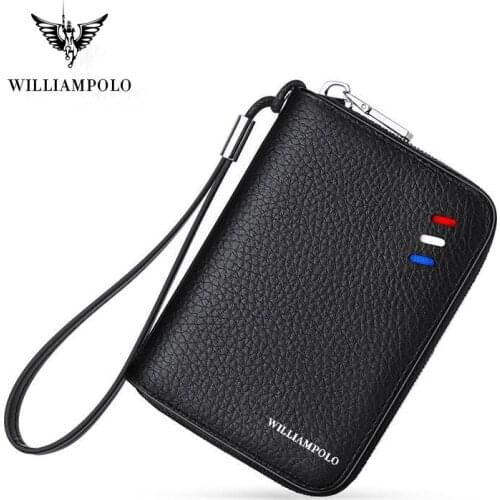 Men Credit Card Holder Genuine Leather Card Case maleSmall Zipper Coin Pocket Pouch 2018 New Design Man Gift PL185127