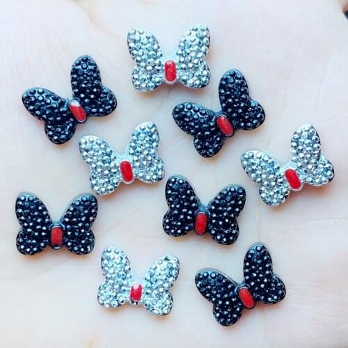 40Pcs New Mini Cute Bow Flat Back Resin Cabochons Scrapbooking DIY Jewelry Craft Decoration Accessorie K43