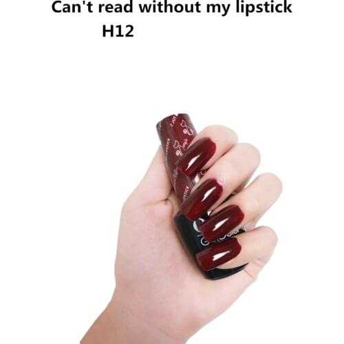 HPH12 Can't Read Without My Lipstick 15ml UV LED Gel Polish Vernis Permanent Lasting Shine opies Nail Art (need lamp dry)