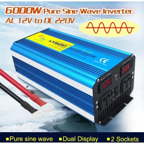 12V 220V 230V 50HZ/60HZ Pure Sine Wave Inverter Car Inverter Wireless Remote Control LED Display inversor 12 v 220 v генератор 2